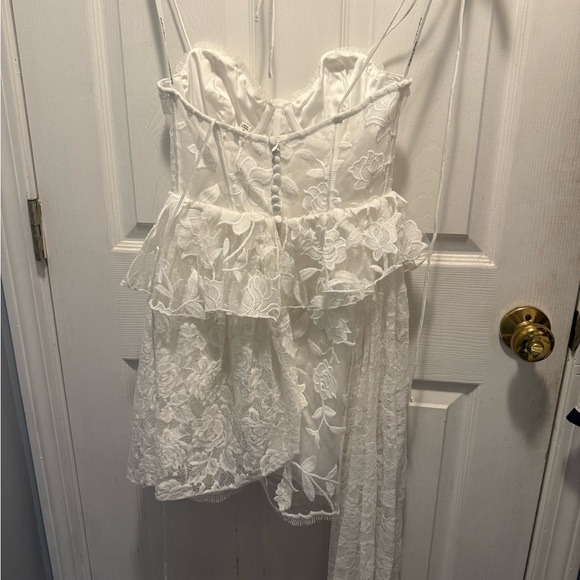 For Love And Lemons White Lace Wedding Dress - Picture 7 of 8